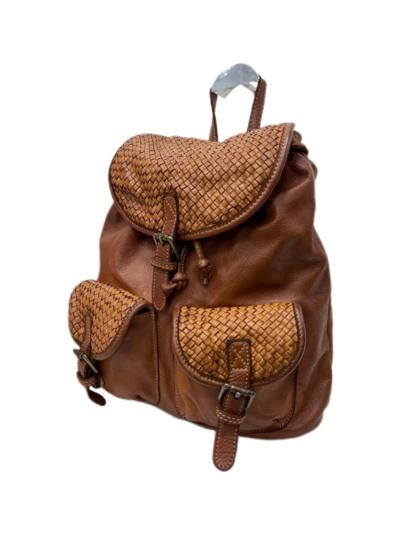 Made in Italy brown leather backpack for resellers