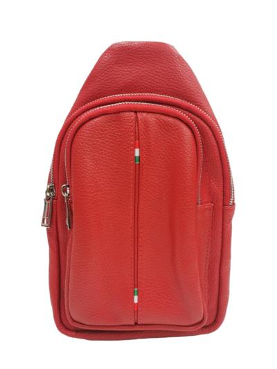 BAGOO e FI - Красная кожаная сумка-слинг 