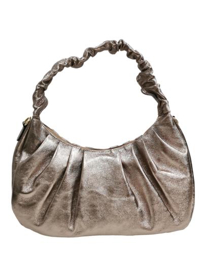 BAGOO e FI - Металлическая плиссированная сумка-хобо 