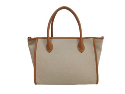 Bolso tote de lona italiano al por mayor con asas de cuero
