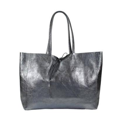 Made in Italy metallic leather tote bag for resellers