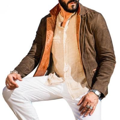 MASSIMO ROMOLINI - BLAZER IN NABUK DI LUSSO 