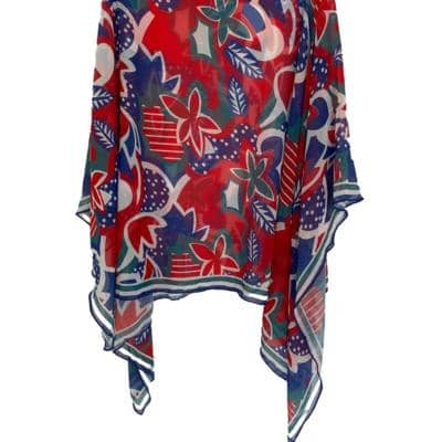 BEA ON THE LAKE - Caftán de gasa con estampado floral 