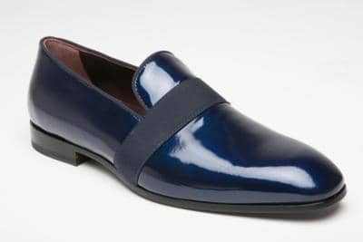 BELLESI - Mocassim de verniz azul marinho 