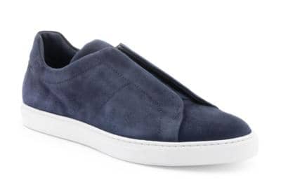 Italian made navy suede sneakers for resellers wholesale