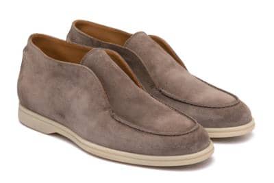 BELLESI - Taupe Suede Slip-Ons