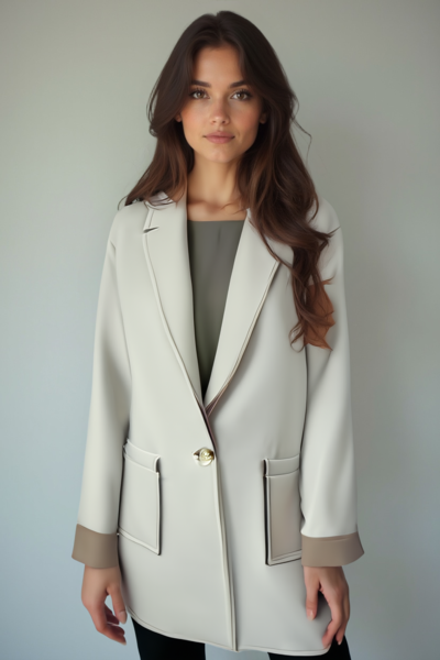 Blazer beige donna italiano per rivenditori all'ingrosso