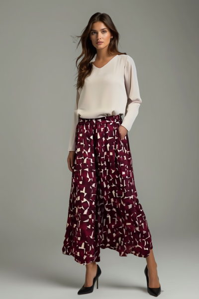 Pantaloni larghi stampati made in Italy per rivenditori