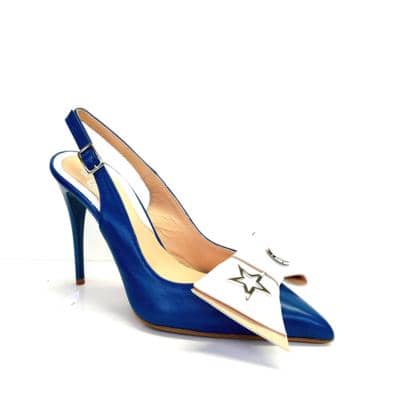 ALBERT - Наппа сине-белая 