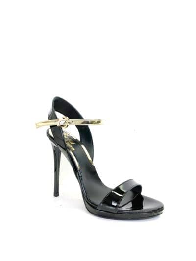 ALBERT - Cuero estampado negro 