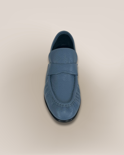 CALZOLERIA180 - Синие кожаные мокасины 