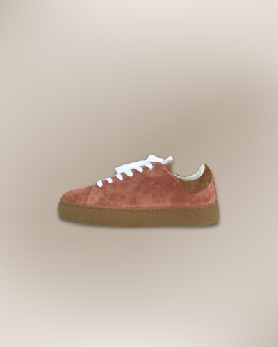Italian suede sneaker for resellers, brown casual shoe