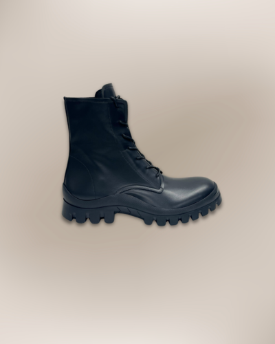 Black Italian leather boot for resellers wholesale