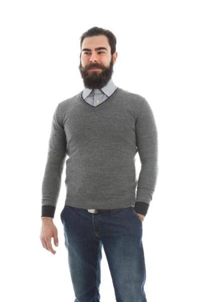 SOVRANO TRICOT - Классический пуловер из мериносовой шерсти 