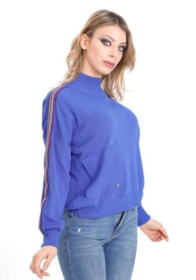 SOVRANO TRICOT - Гламурный синий свитер 