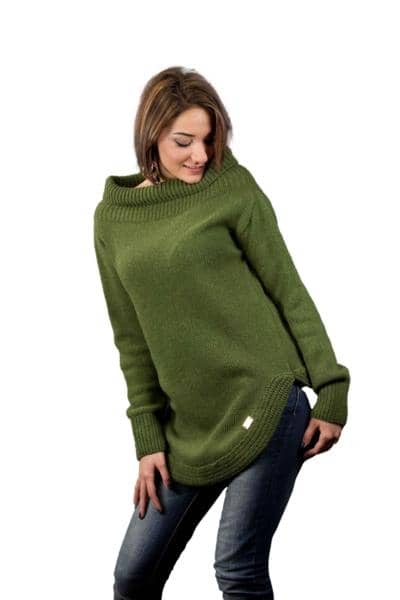 SOVRANO TRICOT - Зеленый вязаный свитер 