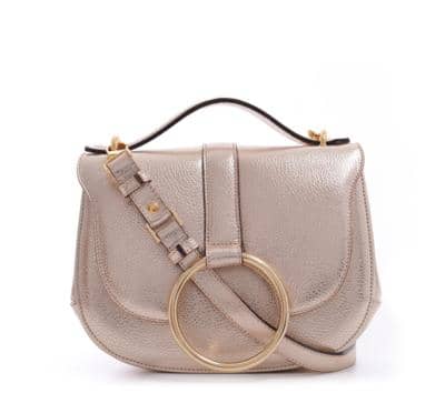 CARBOTTI - 310 - Damen Lederhandtasche - Laminiertes Gold