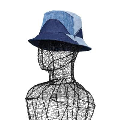 CARLO FORTI - Шляпа-ведро с джинсовыми нашивками 