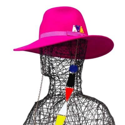 CARLO FORTI - Асимметричная фетровая фетровая шляпа. 