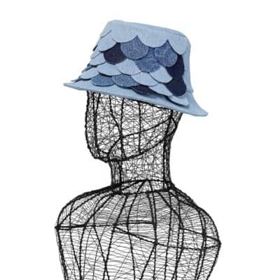 CARLO FORTI - Шляпа-ведро с джинсовыми нашивками 