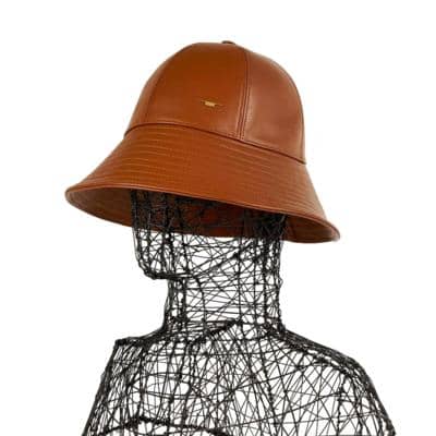 CARLO FORTI - Кожаная шляпа-клош 