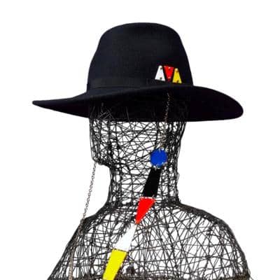 CARLO FORTI - Асимметричная фетровая фетровая шляпа. 