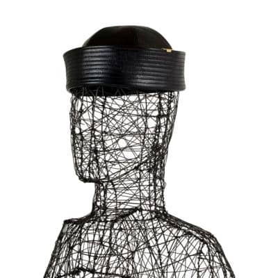 CARLO FORTI - матросская шляпа из кожи наппа 