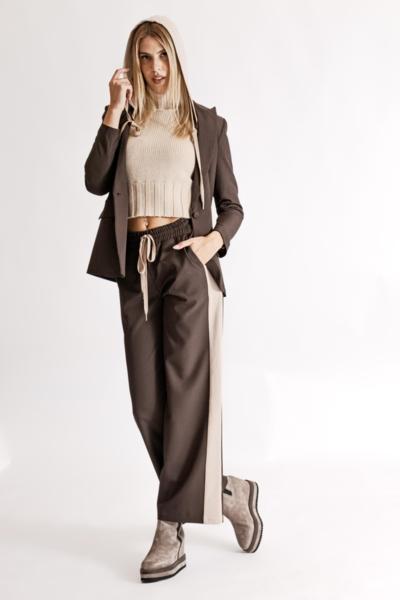 Pantalones bicolor italianos elegantes para mayoristas