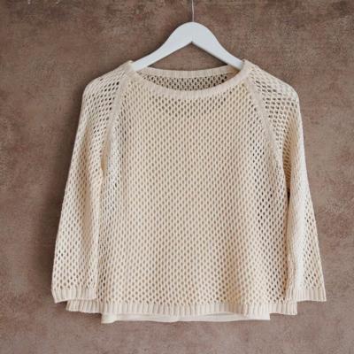 Suéter de malla crema italiano al por mayor para revendedores