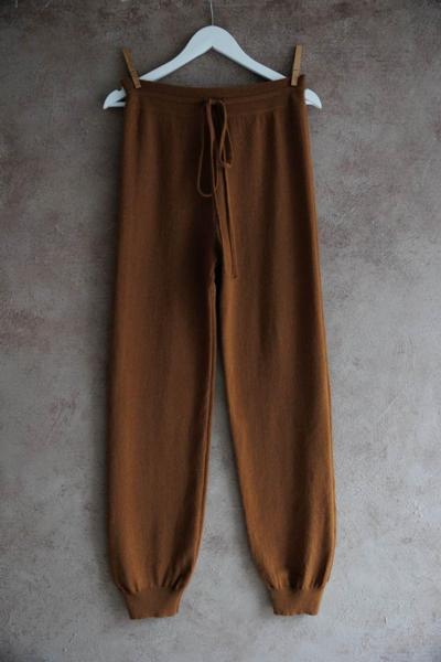 CAROLA SALA - Pantalones de estar por casa de punto camel 