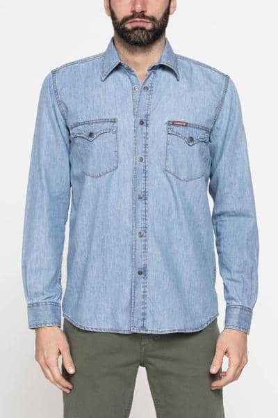 CARRERA - WESTERNHEMD AUS DENIM 