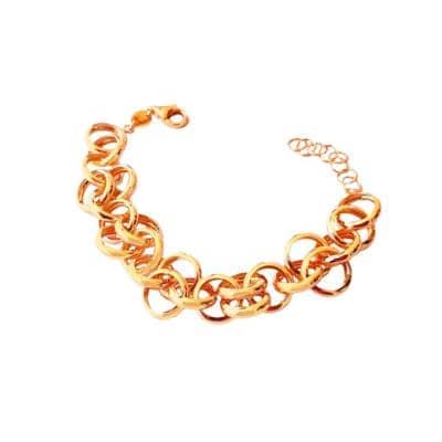 CAVAS - Bracciale dorato a maglie rotonde