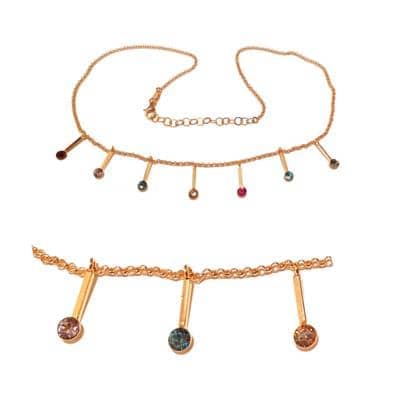 CAVAS - Collana Argento dorato e pietre