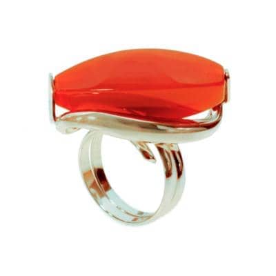 CAVAS - Anello con pietra corniola