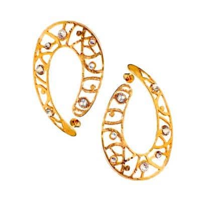 CAVAS - Orecchino in argento dorato