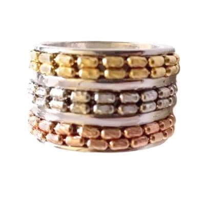 CAVAS - Anello a fascia 3 colori