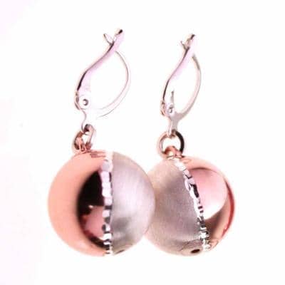 CAVAS - Orecchini a sfera argento rosa e bianco