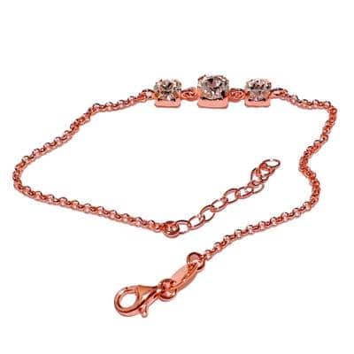 CAVAS - Bracciale argento rosa e pietre