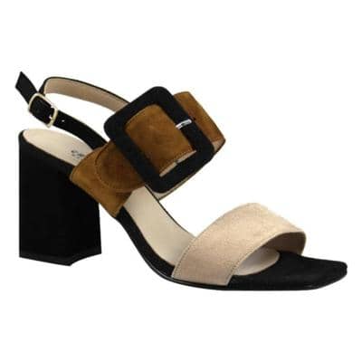 CRISTHALIA - Sandalias elegantes con tacón de ante 