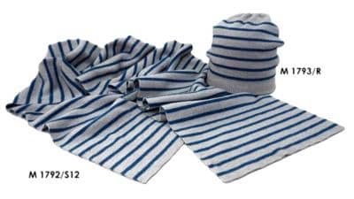CINTELLI E GALLUZZO - striped scarf + cap