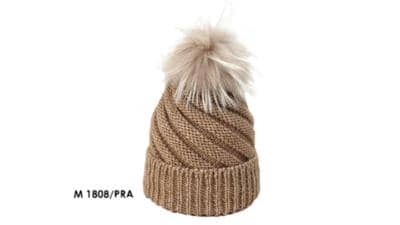 CINTELLI E GALLUZZO - knit cap with fur pom