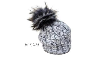 CINTELLI e GALLUZZO - вязаная шапка с меховым помпоном 