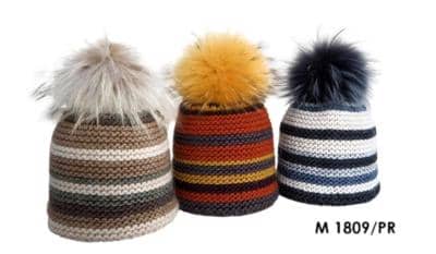 CINTELLI E GALLUZZO - knit cap with fur pom