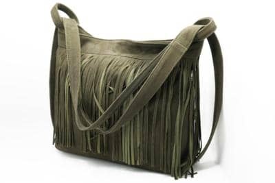 COSE BELLE - Сумка из кожи с бахромой 