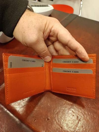 COSE BELLE - Carteira de couro laranja 