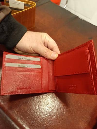 COSE BELLE - Carteira de couro vermelha 