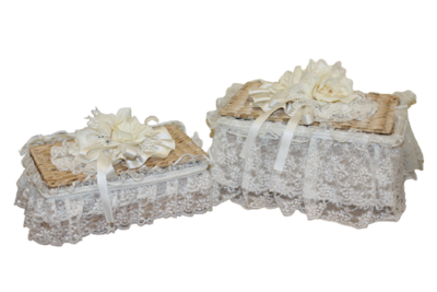 CREAZIONI ARTISTICHE - Set de cestas pequeñas 2 piezas 