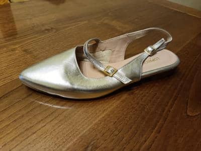 PAOLO D'ADDARIO - Серебряные балетки с открытой пяткой 