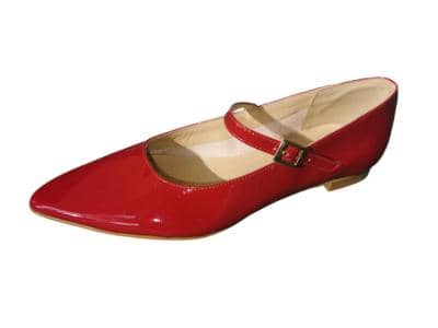 Italian red ballet flats for resellers