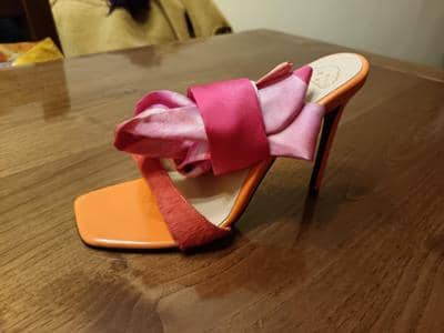 PAOLO D'ADDARIO - Босоножки на каблуке с ярким принтом 